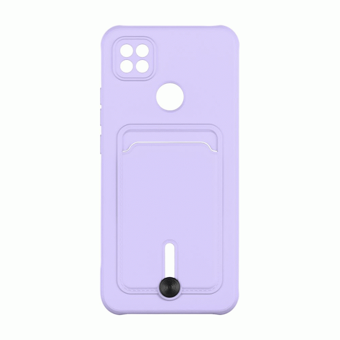 Чехол TPU Colorfull Pocket Card для Xiaomi Redmi 9C/ Redmi 10A Сиреневый