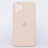 Оригінальний силіконовий чохол для iPhone 11 Pro Max Бежевий FULL (with camera protection)