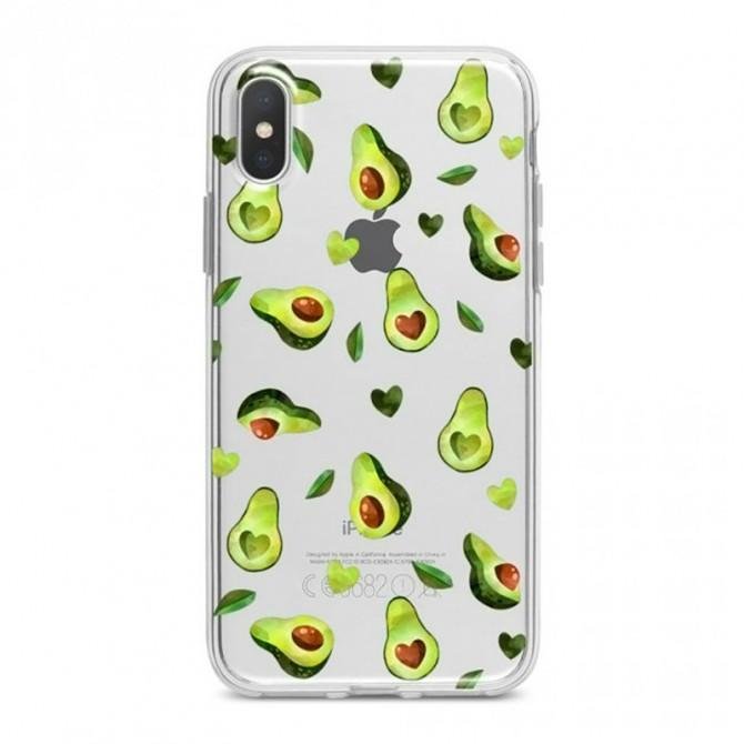 Оригинальный силиконовый чехол для iPhone X/Xs Авокадо