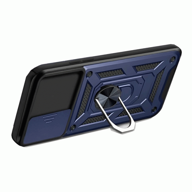 Чехол HONOR Hard Defence Series Samsung A256 Galaxy A25 5G Blue (with Camshield and magnet)-1