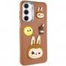 Чехол TPU Leather Toys для Xiaomi Redmi Note 12 4G (Labubu/Brown)
