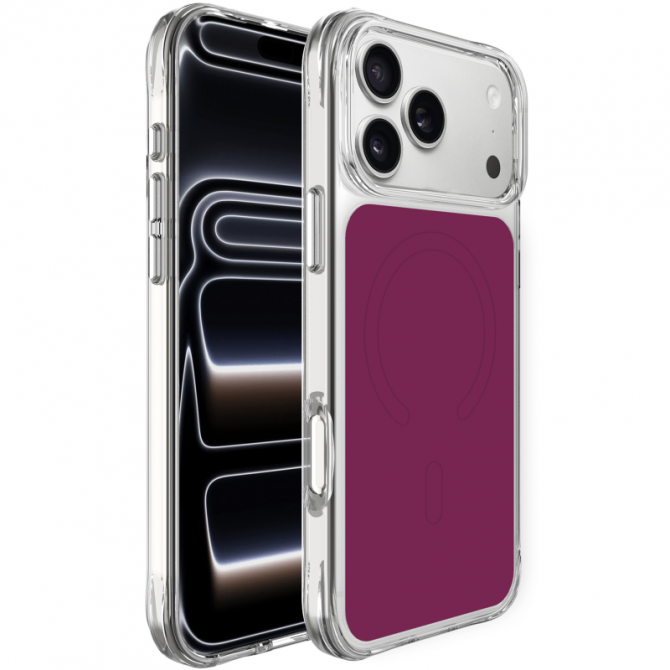 Чехол TPU+PC Space Pure Color with Magnetic Fit для Apple iPhone 17 Pro / 18 Pro (6.3") Cherry-2
