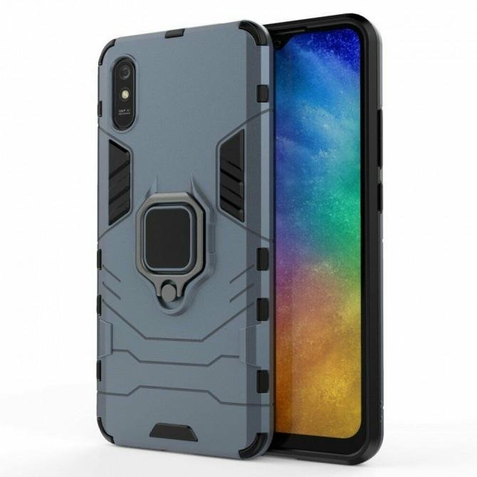 Чехол HONOR Hard Defence Series для Xiaomi Redmi 9a Space Grey (с держателем)-2