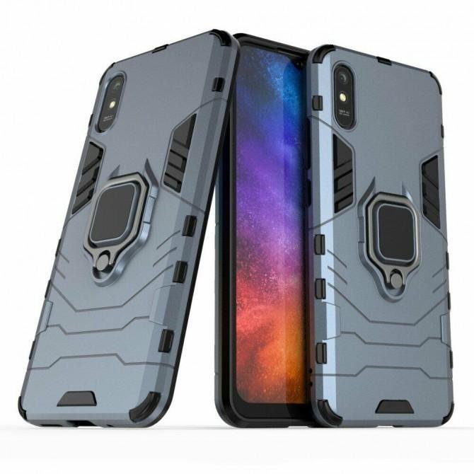 Чехол HONOR Hard Defence Series для Xiaomi Redmi 9a Space Grey (с держателем)-3