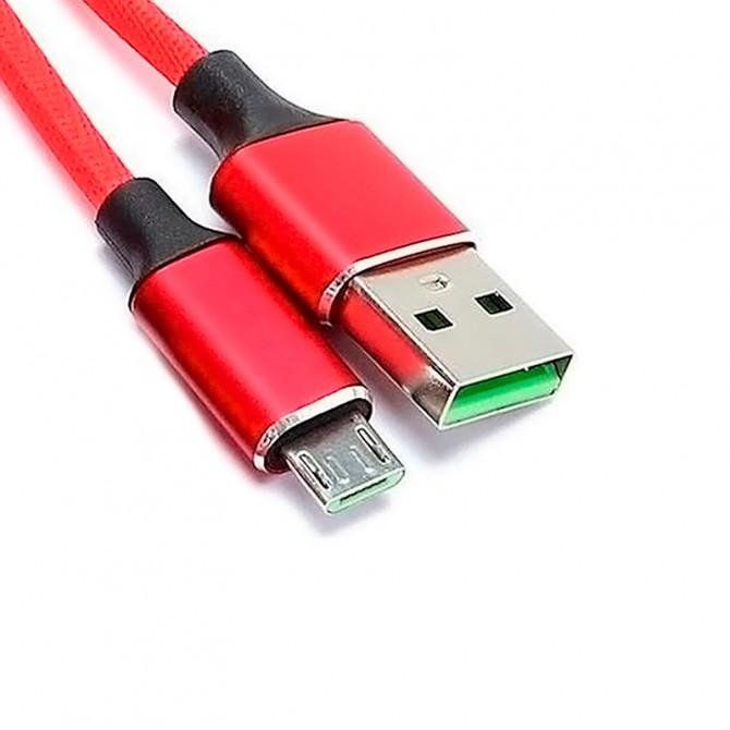 USB Cable XO NB143 Braided MicroUSB 1.5A/2m Red