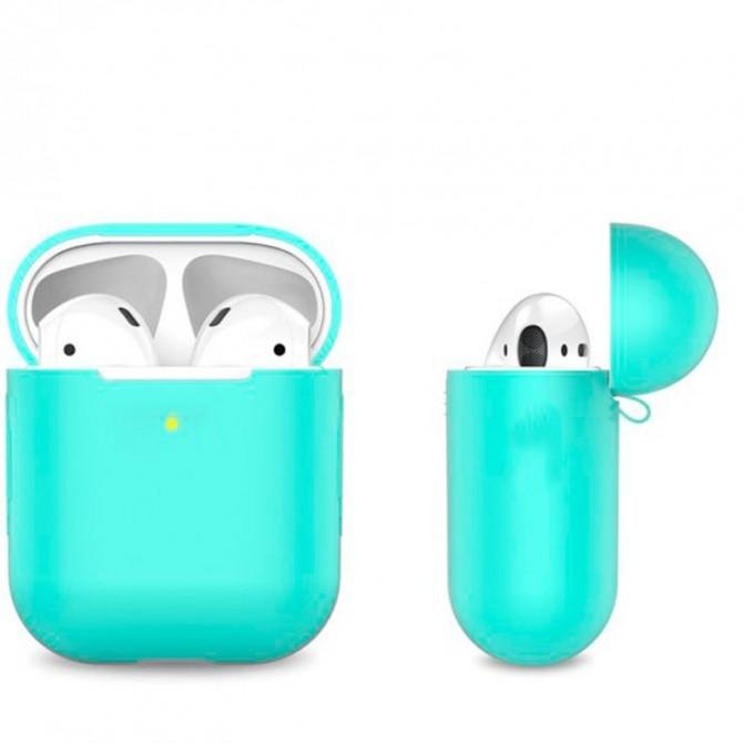 Чехол U-Like Silicone SLIM Protective Case For Airpods Spearmint-1
