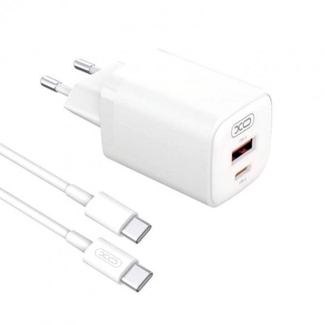 СЗУ XO L96 PD 30W/1 USB 1 USB-C White + Type-C to Type-C Cable