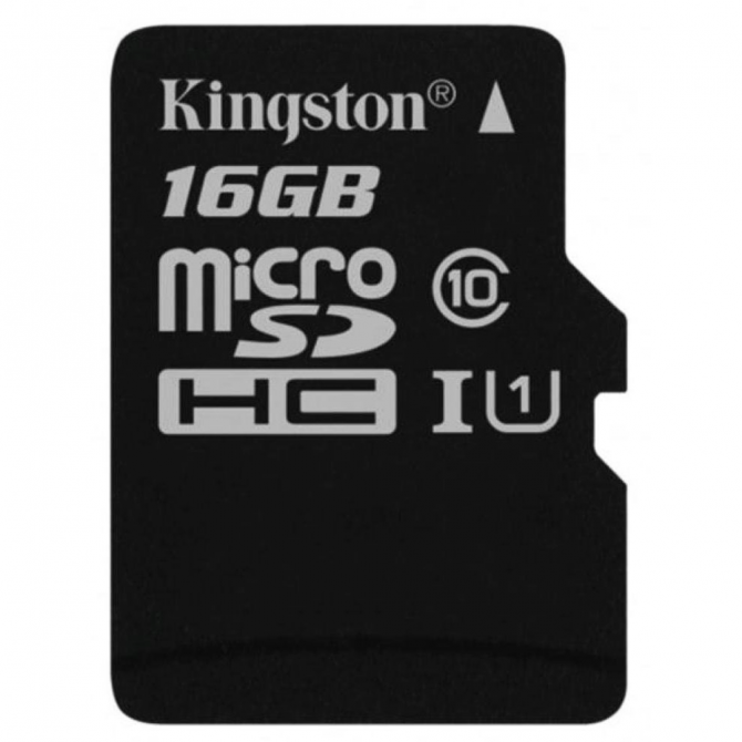 Карта памяти Kingston microSDHC 16Gb UHS-I A1 (Class 10)