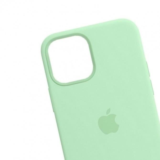 Оригинальный силиконовый чехол для iPhone 14 Pro Pistachio FULL-3