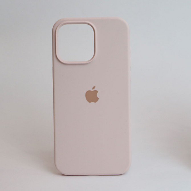 Оригінальний силіконовий чохол для iPhone 15 Pro Max Chalk Pink FULL