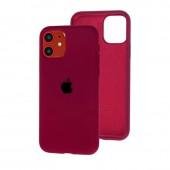 Cиликоновый чехол для iPhone 11 Бордовый FULL