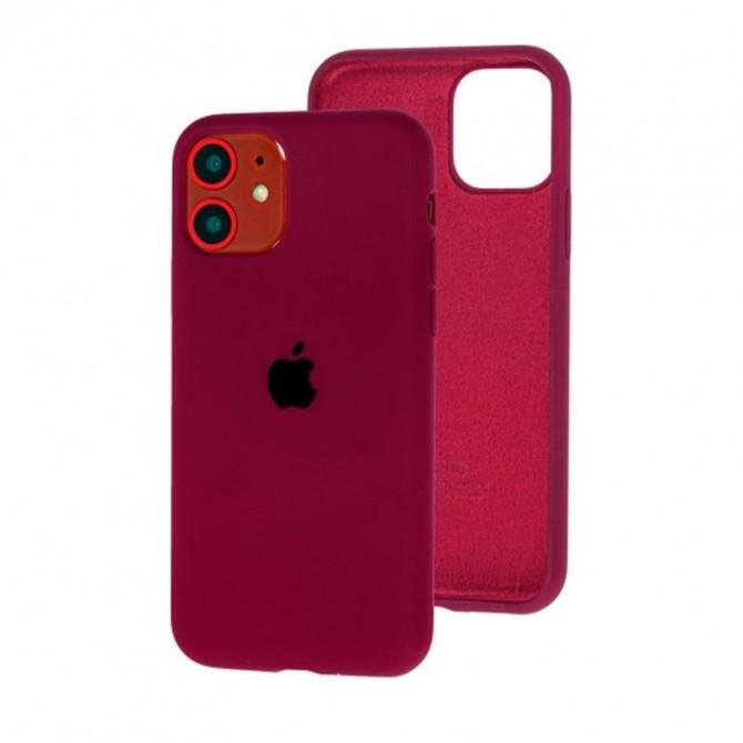 Cиліконовий чохол для iPhone 11 Бордовий FULL