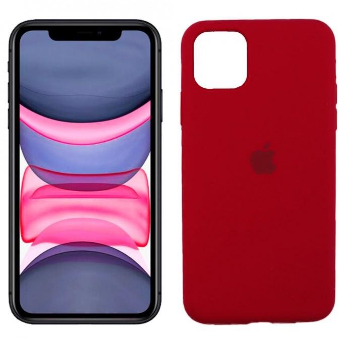 Чохол силіконовий для iPhone 11 Pro Вишневий FULL