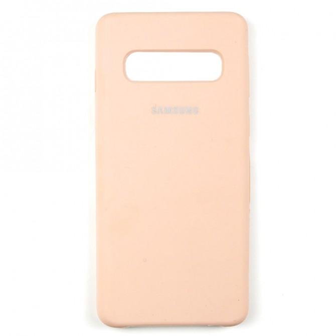 Чехол силиконовый для Samsung G973 Galaxy S10 Бежевый-1
