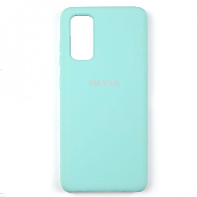 Чехол силиконовый для Samsung G980 Galaxy S20 Ментоловый-1