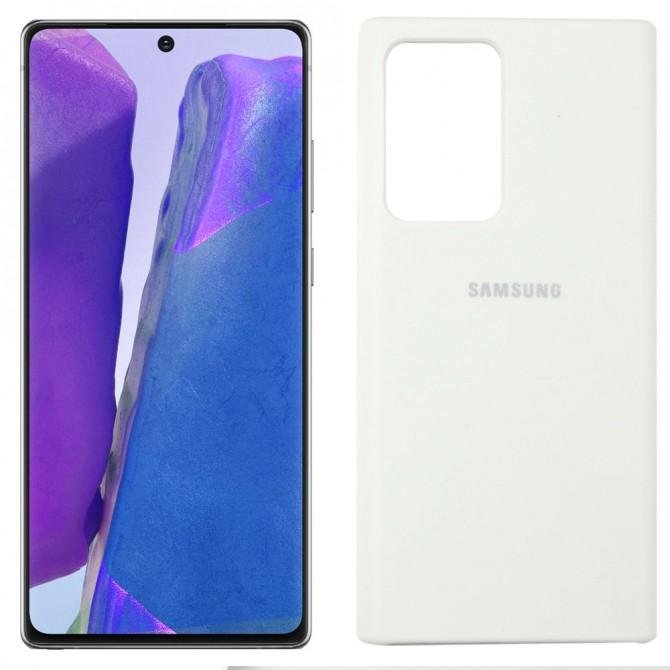 Чехол силиконовый для Samsung Note 20 Ultra Белый