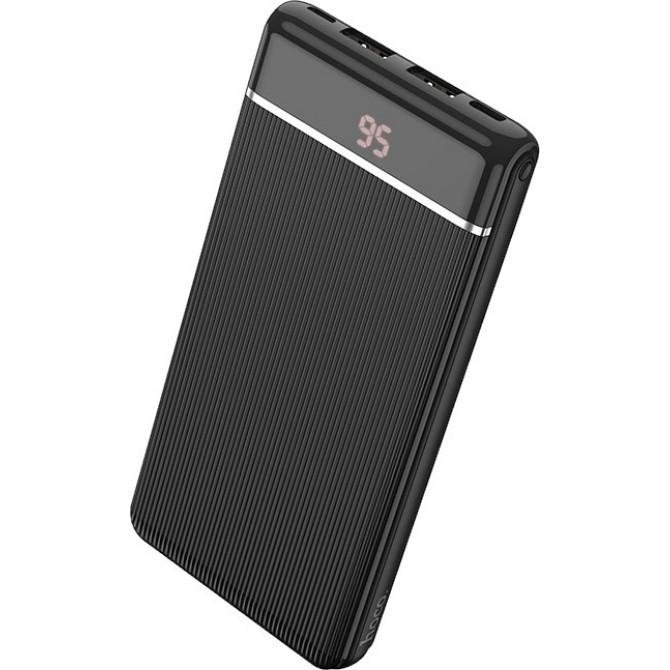 Повербанк Hoco J59 Famous Micro+iPhone+Type-C/LCD (10000mAh) Black-1