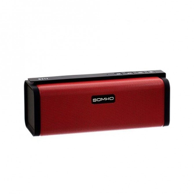 Портативна колонка SOMHO S311 Black-Red-1
