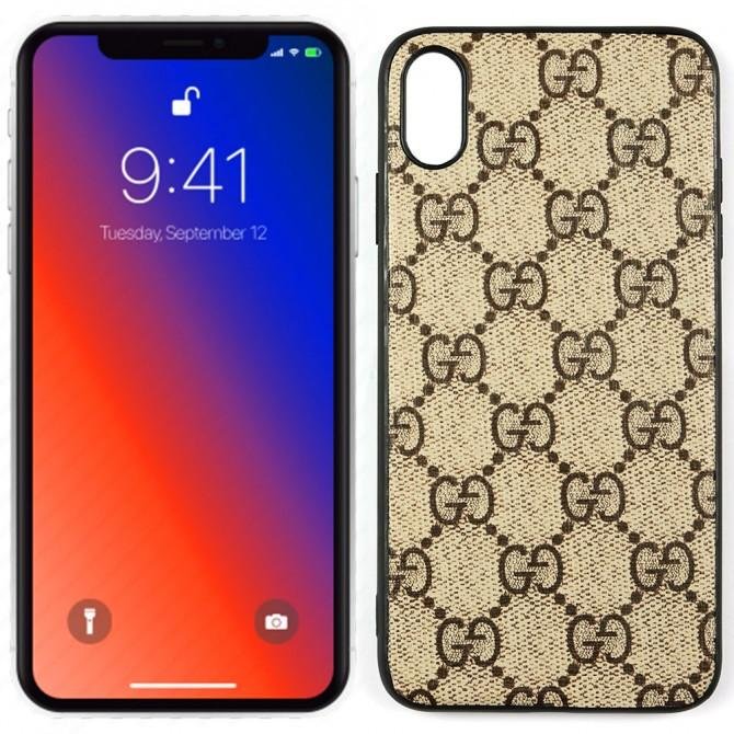 Чехол U-like Fashion series для iPhone Xs Max Gucci Light Brown