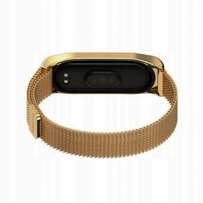 Ремешок для Xiaomi Band 5/6 milanese design Dark gold-2