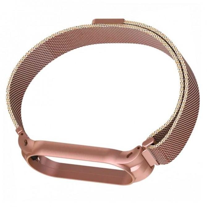 Ремешок для Xiaomi Band 5/6 milanese design Розовое Золото-1