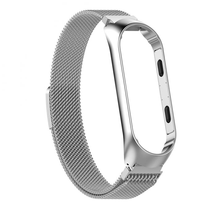 Ремешок для Xiaomi Band 5/6 milanese design Silver-2