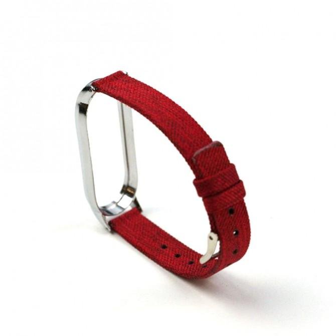 Ремінець для Xiaomi Band 5/6 Cloth design Wine Red-2