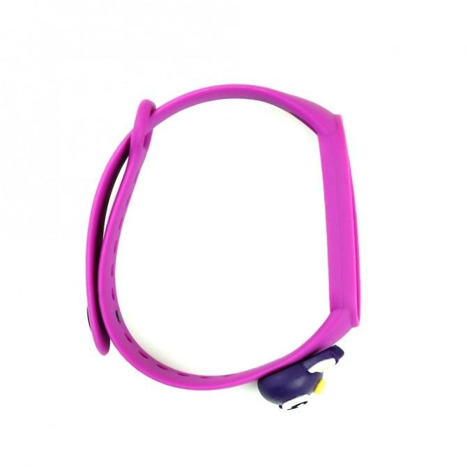 Ремінець для Xiaomi Mi Band 5/6 (Silicon) Cartoon Face series Luna Cat Purple (#2)-2