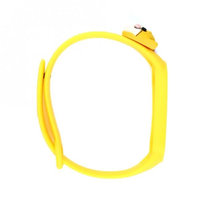 Ремінець для Xiaomi Mi Band 5/6 (Silicon) Cartoon Face series Cat Yellow (#4)-2