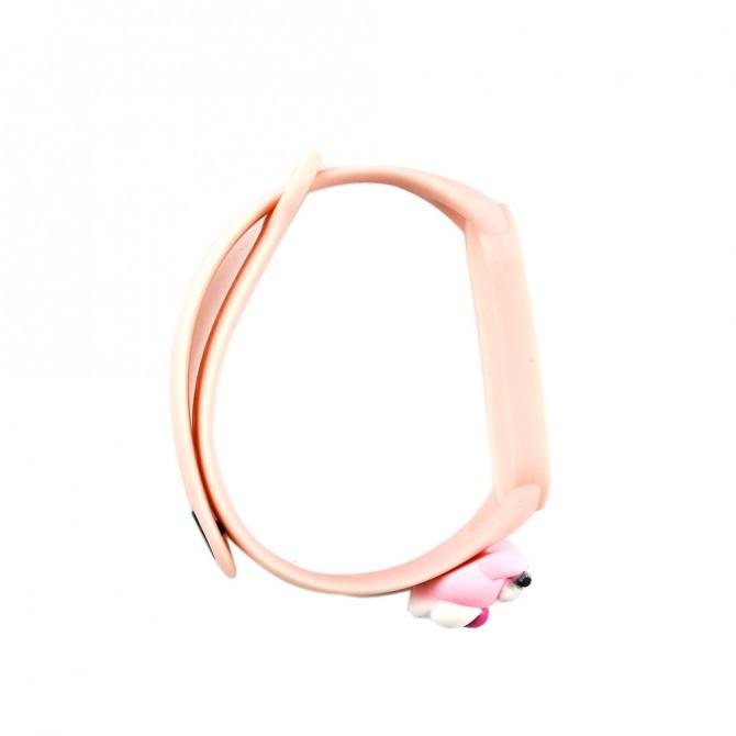 Ремінець для Xiaomi Mi Band 3/4 (Silicon) Cartoon Face series Pantera Pink (#6)