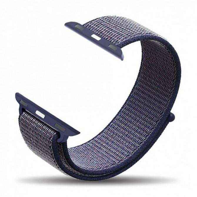 Ремешок для Apple Watch 42/44mm Nylon Sport Loop Midnight Blue-1