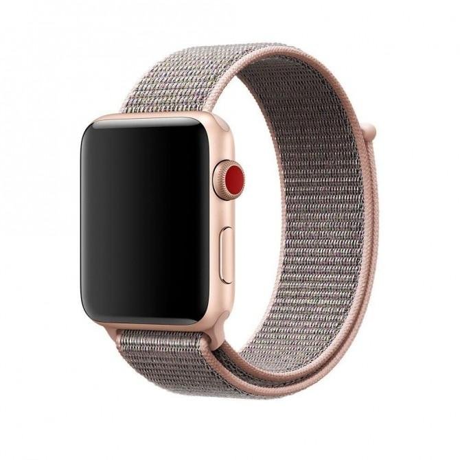 Ремешок для Apple Watch 42/44mm Nylon Sport Loop Pink Sand