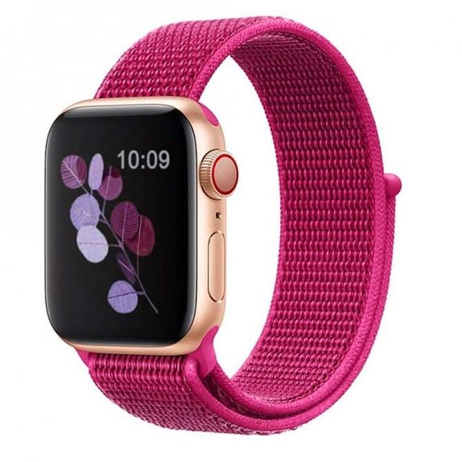 Ремешок для Apple Watch 42/44mm Nylon Sport Loop Hot Pink