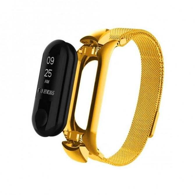 Ремешок для Xiaomi Band 5/6 milanese design Золотой-1