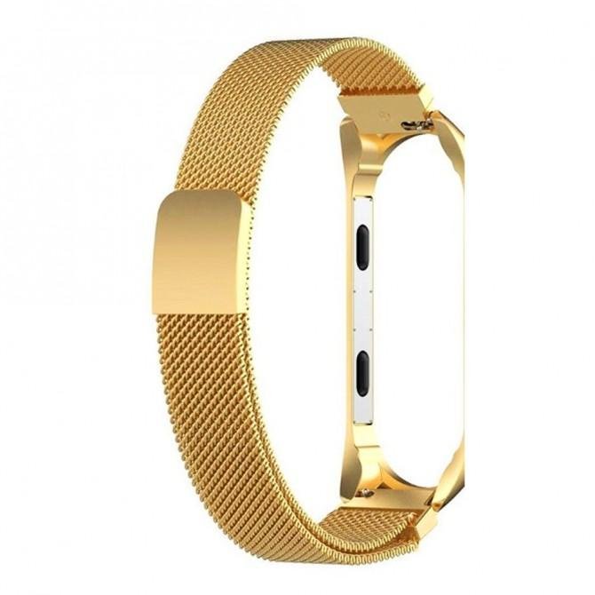 Ремешок для Xiaomi Band 5/6 milanese design Золотой-2