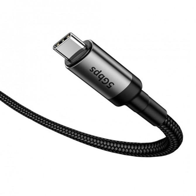 Кабель Baseus Cafule Type-C/Type-C (CATKLF-GG1) Чорний 1m-2