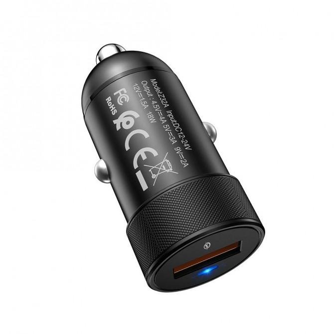 Автомобільний зарядний пристрій Hoco Z32A Чорний-2