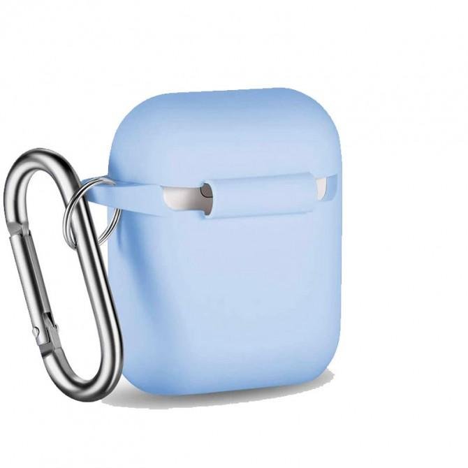 Чехол силиконовый для Airpods Голубой-1