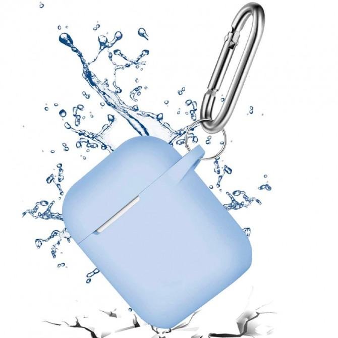 Чехол силиконовый для Airpods Голубой-2