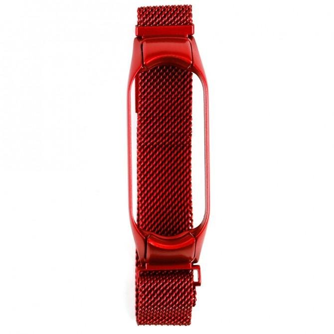 Ремешок для Xiaomi Band 3/4 milanese design red