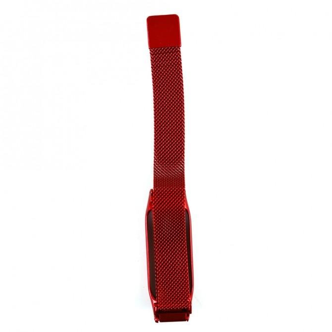 Ремешок для Xiaomi Band 3/4 milanese design red-1