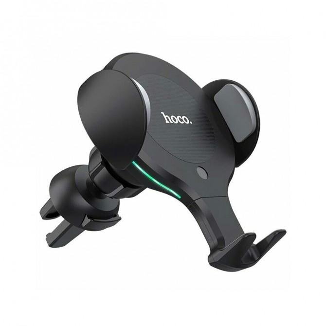 Автодержатель Hoco CA60 + Беспроводная зарядка Черный-2