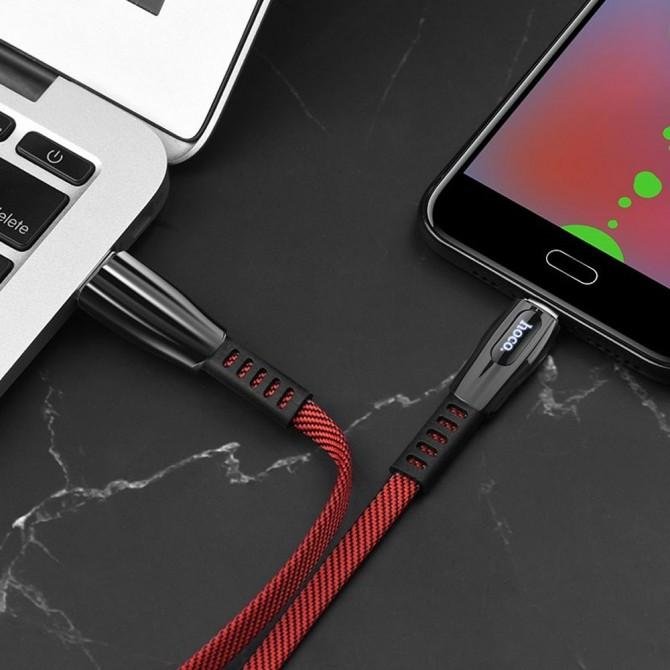 Кабель Hoco U70 Splendor MicroUSB 1,2m Красный-1