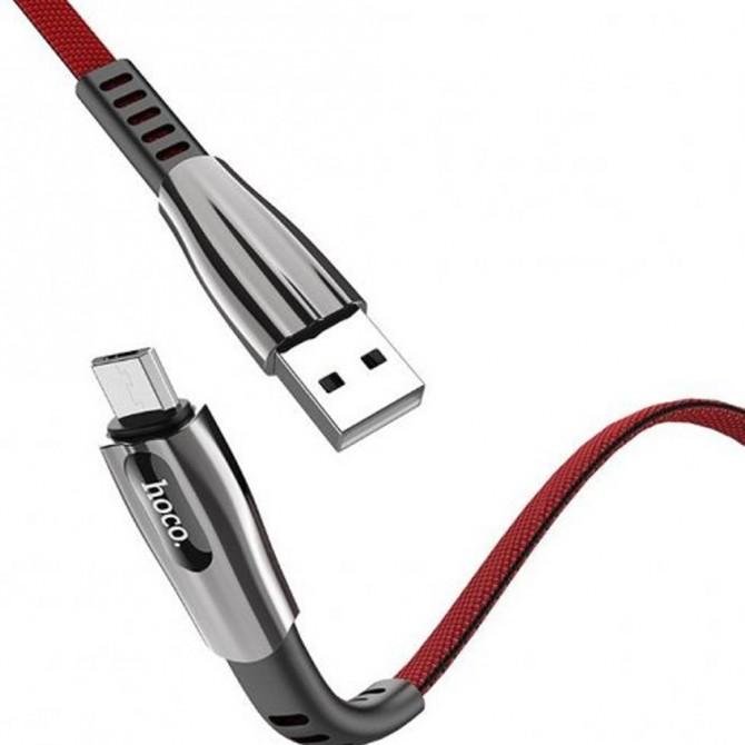 Кабель Hoco U70 Splendor MicroUSB 1,2m Красный-2