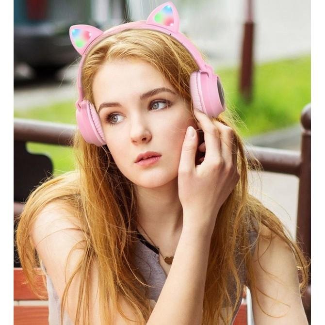 Бездротові навушники Hoco W27 Cat Ears Pink-2