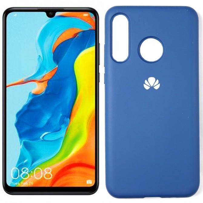 Чехол силиконовый для Huawei P30 Lite Тёмно синий FULL