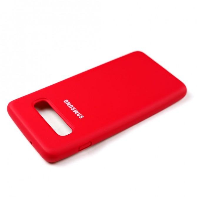 Чехол силиконовый для Samsung G973 Galaxy S10 Ярко розовый FULL-3