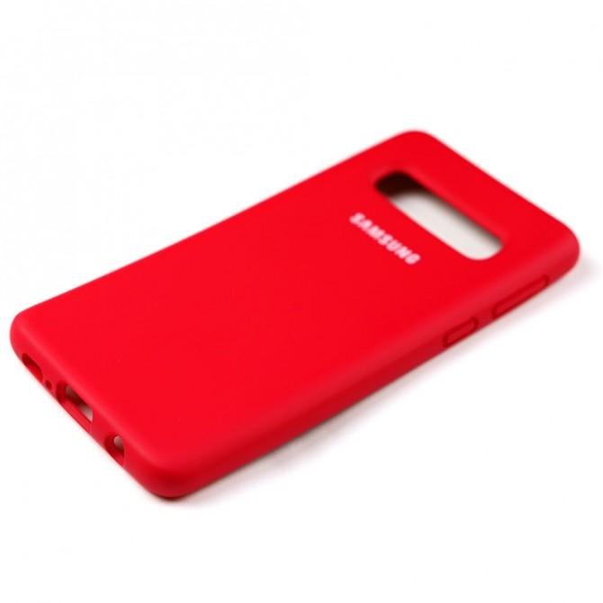 Чехол силиконовый для Samsung G973 Galaxy S10 Ярко розовый FULL-4