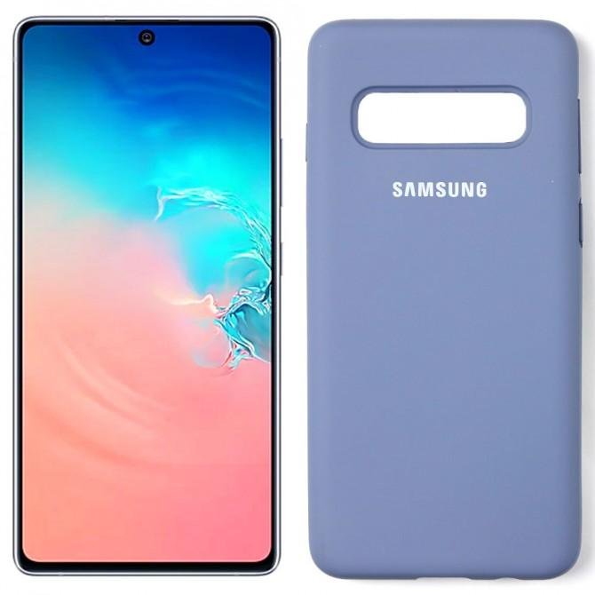 Чехол силиконовый для Samsung G973 Galaxy S10 Светло серый FULL