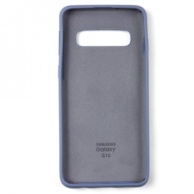 Чехол силиконовый для Samsung G973 Galaxy S10 Светло серый FULL-2